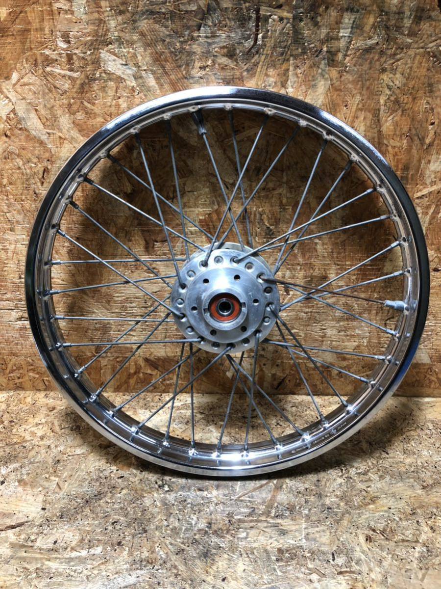 C00#492 GT380 front wheel 19x1.60 original spoke Suzuki GSX400E Zari Goki GS400