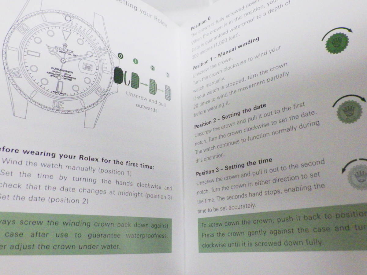 ROLEXロレックス サブマリーナデイト冊子 2011年 英語表記 4点　№1989_画像6