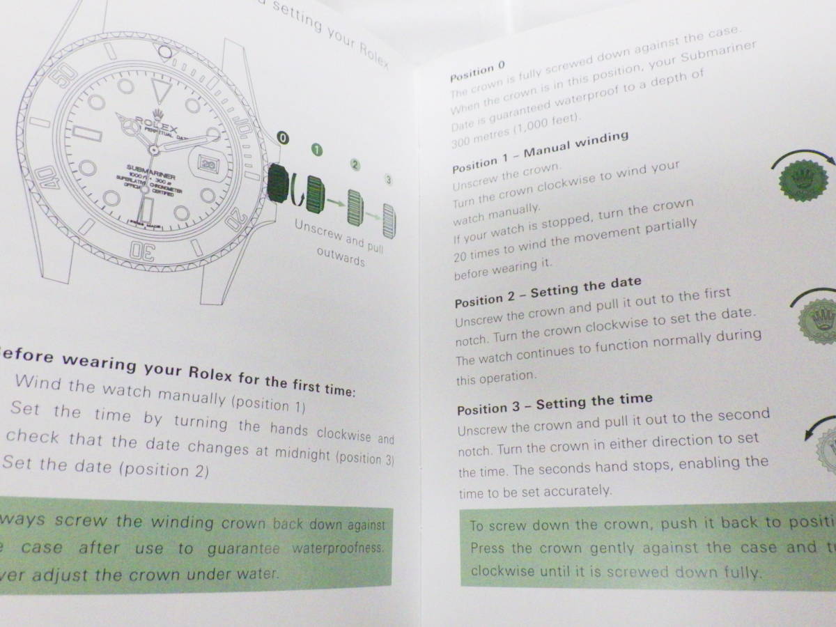 ROLEXロレックス サブマリーナデイト冊子 2011年 英語表記 4点　№1990_画像6