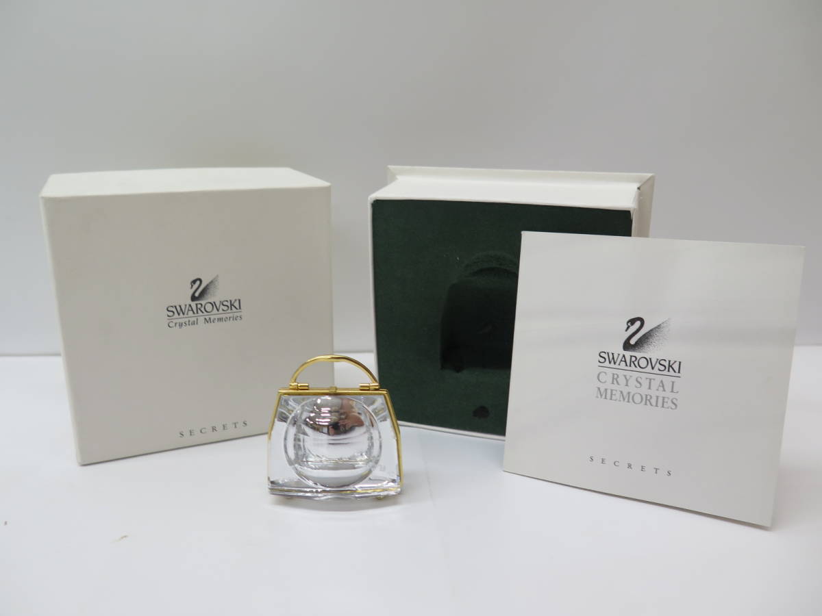 Swarovski Swarovski 2004 год снят с производства товар [Secrets Handbag Clock] Secret серии ручная сумочка часы зеркало имеется 