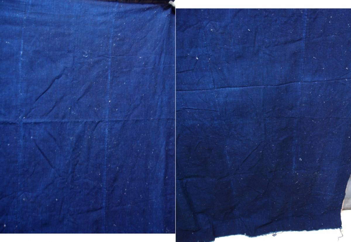 L44773【生地取り用 リメイク用 綿 ボロ 襤褸 藍染】 布団がわ ほどき 大判 5斤_画像6