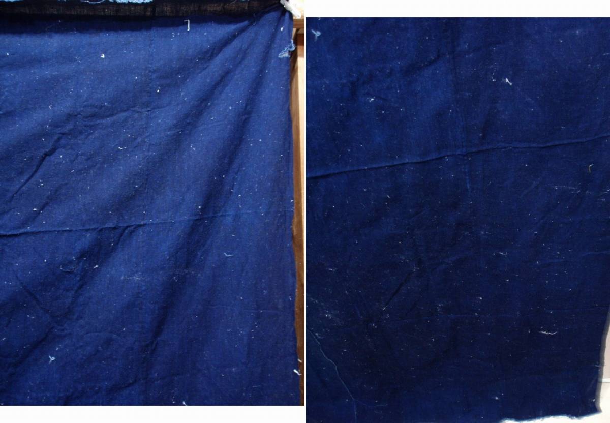 L44773【生地取り用 リメイク用 綿 ボロ 襤褸 藍染】 布団がわ ほどき 大判 5斤_画像10