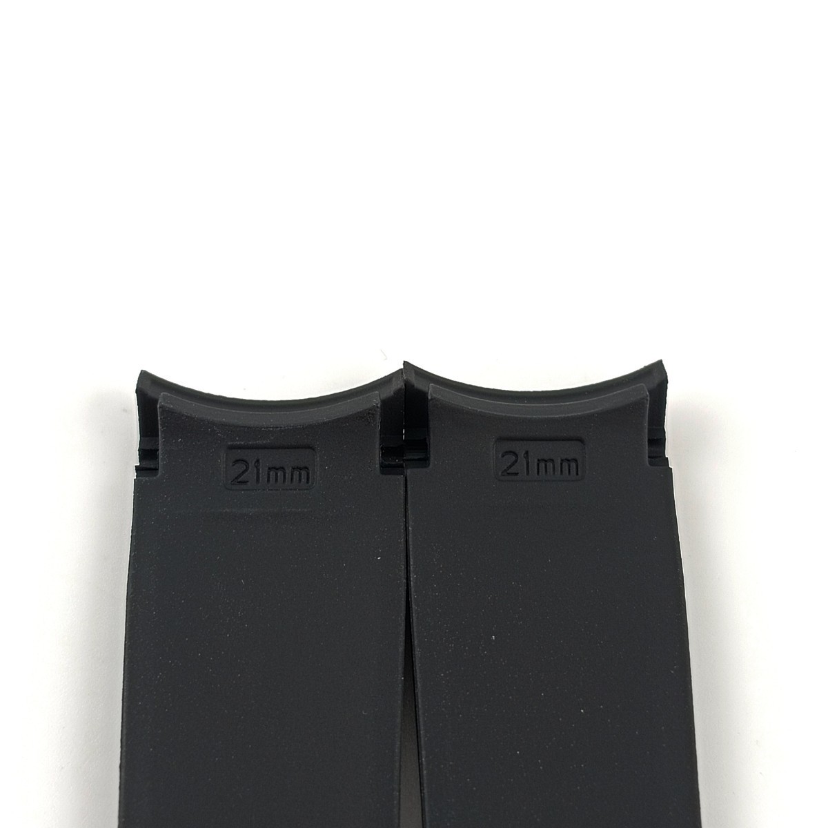 21mm 腕時計 社外品 ラバーベルト カーブエンド ブラック 黒