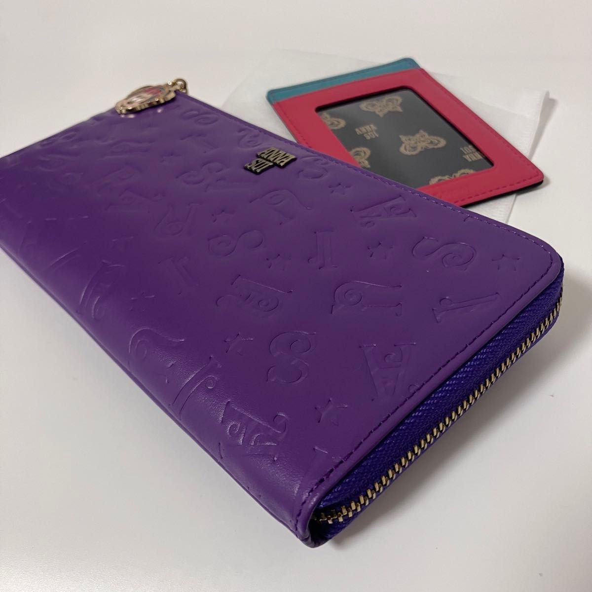 ANNA SUI アナスイ DISCO 長財布 パープル L字 ディズニー 紫 ANNA SUI アナスイ DISCO 長財布 パープル L字 ディズニー 紫
