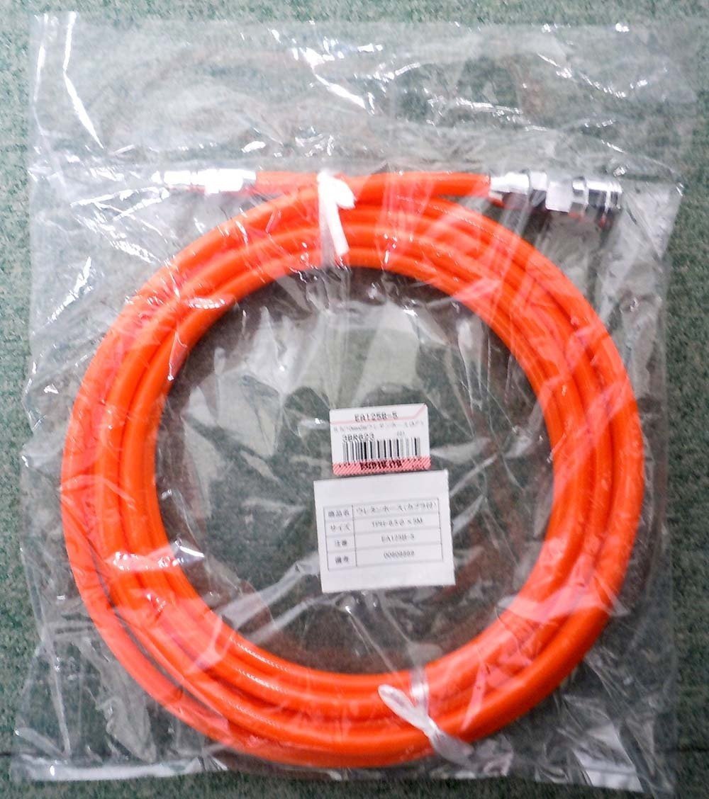 ESCO 6.5/10.0mmx 5m ウレタンホース (カプラ-付) EA125B-5 常用圧力 1.47MPa(15kgf/c?) 常圧 エアーホース エアー 工具