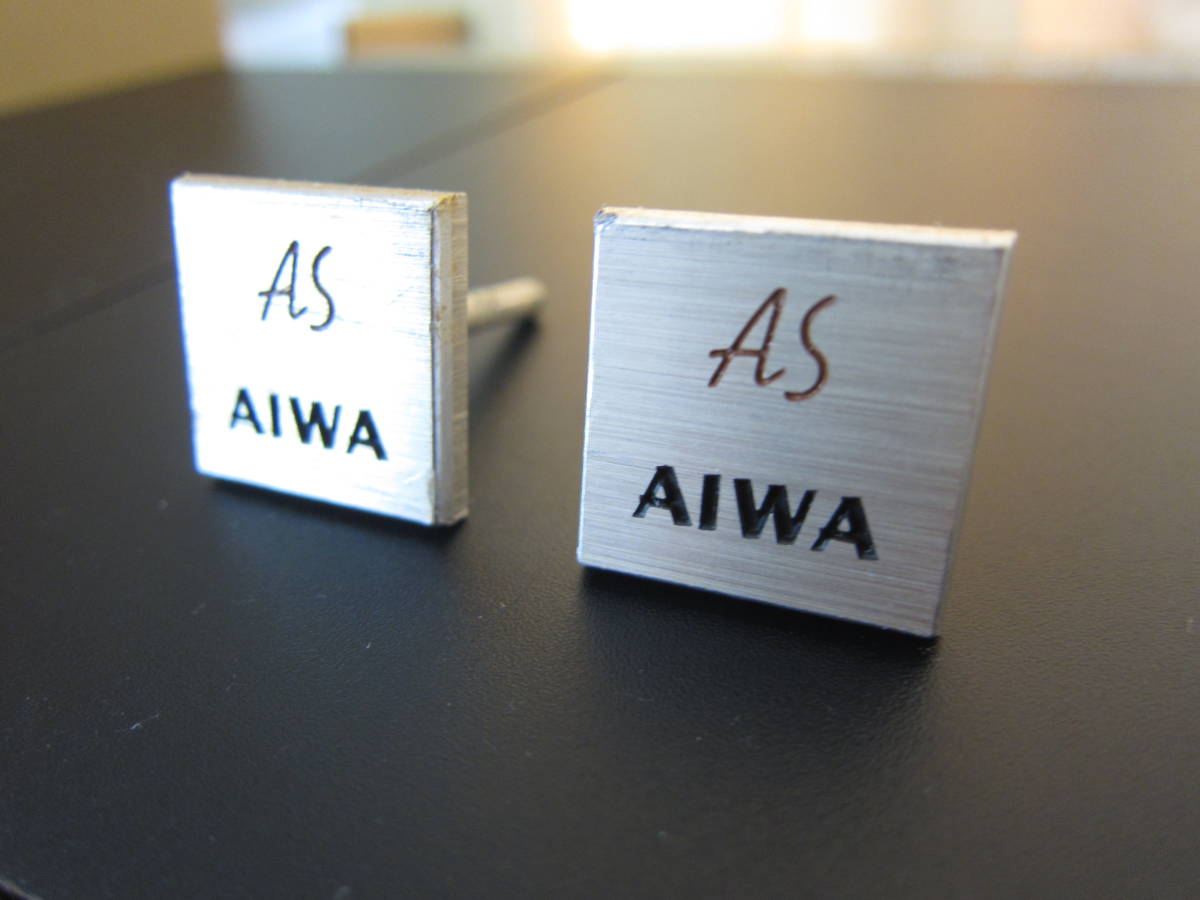 AIWA 　　スピーカー 　　 エンブレム 　 アルミ製です。　 　2個_画像3