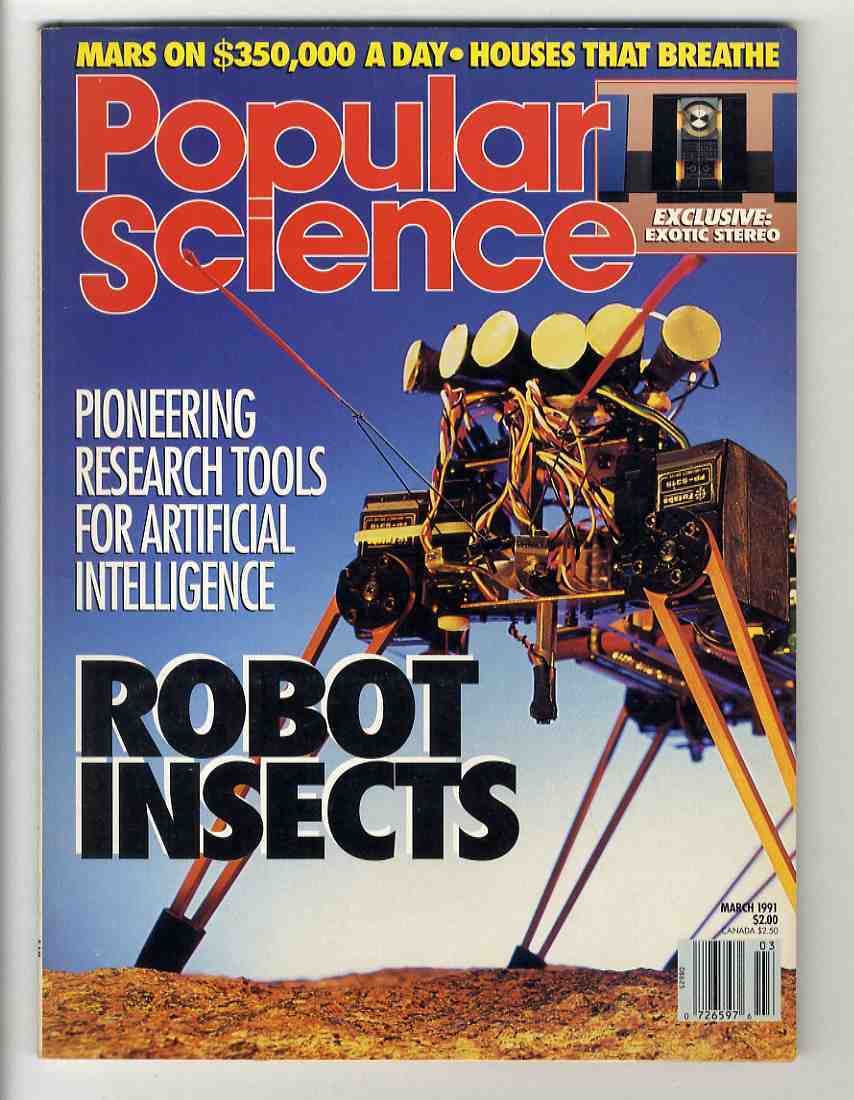 【e2018】91.3 Popular Science／ロボット昆虫、火星旅行、アイランドエアポート、光ファイバーが家庭に、チェス・コンピュータ、..._画像1