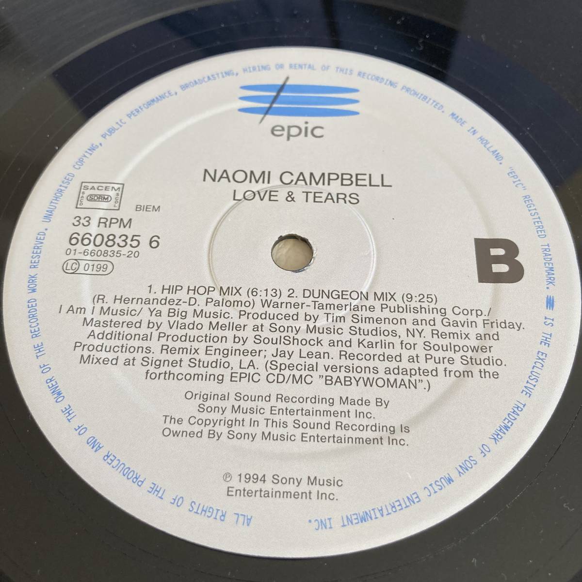 Naomi Campbell - Love And Tears 12 INCH_画像4