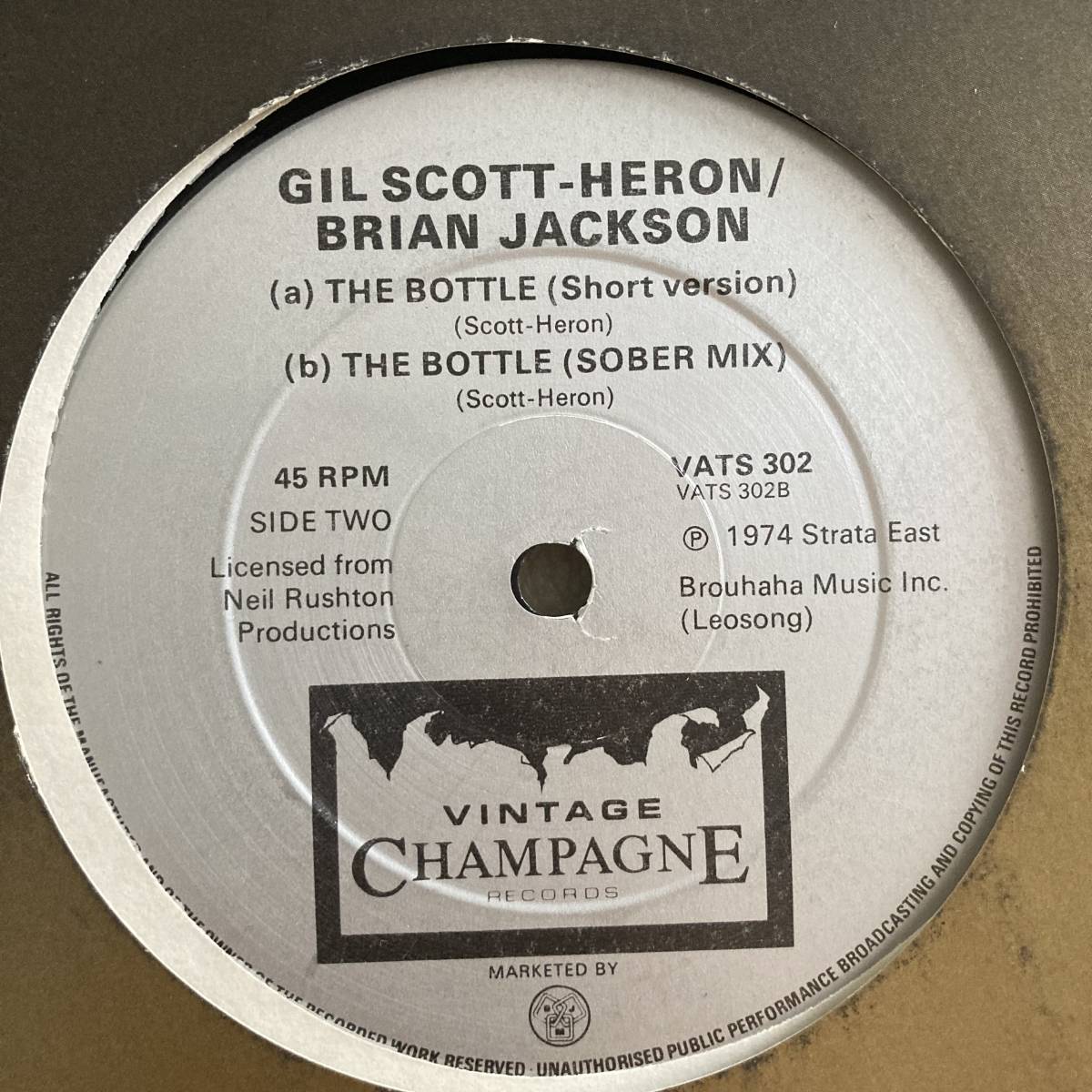 Gil Scott-Heron / Brian Jackson - The Bottle 12 INCH_画像2