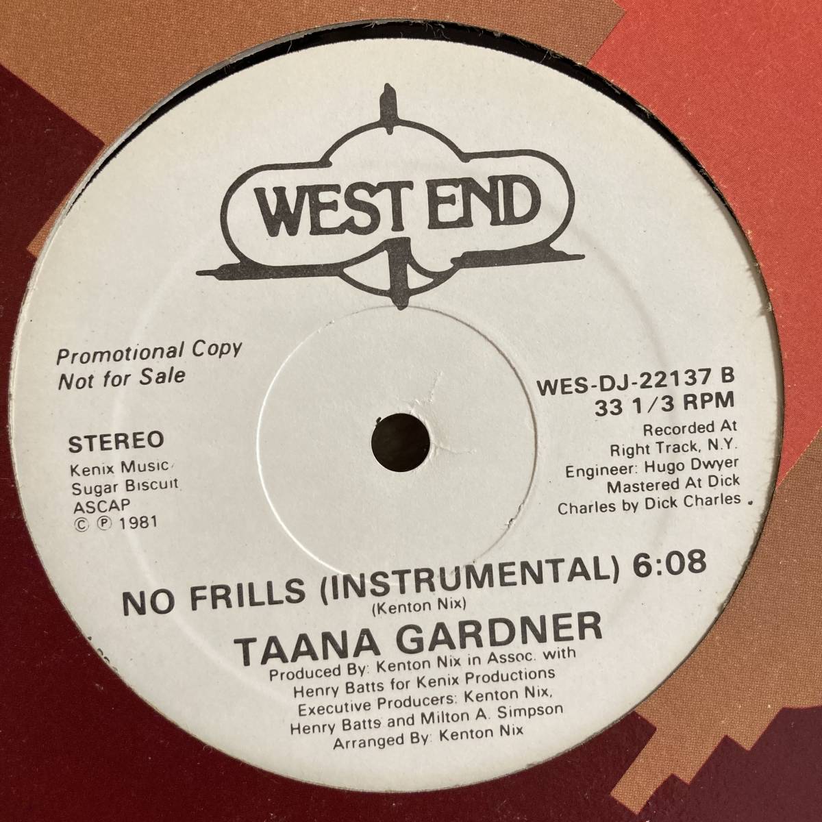 Taana Gardner - No Frills 12 INCH_画像2