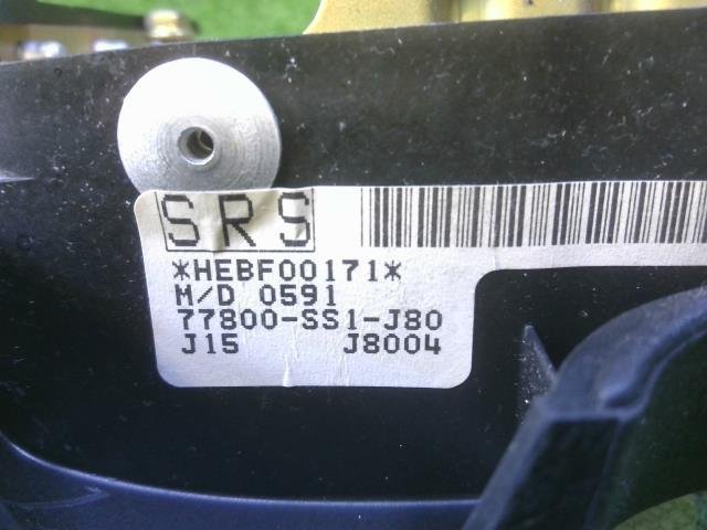 ビート E-PP1 運転席側エアバックカバー ステアリングホーンパッド インフレーター欠品 77800-SS1-J80 美品_画像6