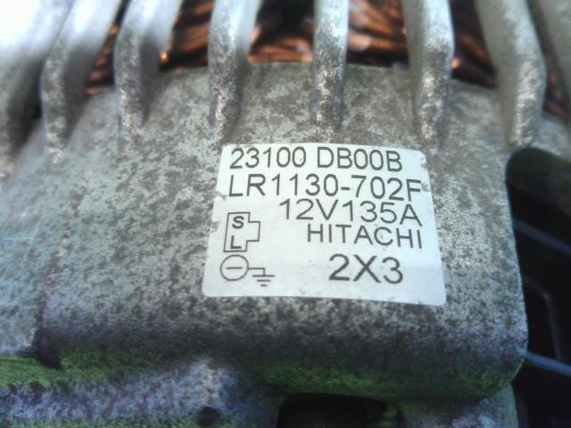  Atlas SZ2F24 alternator Hitachi 23100-DB00B LR1130-702F mileage :192,454km 12V car on tested 