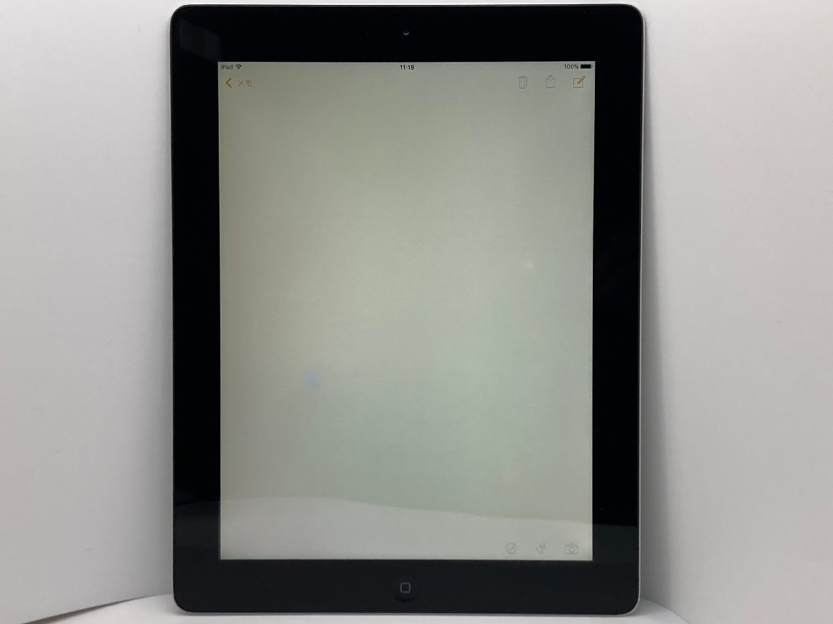 【中古・ジャンク】圧迫痕 液晶表示不良 Apple iPad 4th Wi-Fiモデル 16GB ブラック NW利用制限ー 本体 A-8F182_画像2