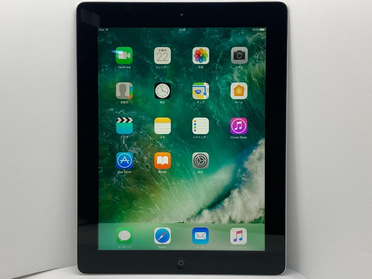 【中古・ジャンク】圧迫痕 液晶表示不良 Apple iPad 4th Wi-Fiモデル 16GB ブラック NW利用制限ー 本体 A-8F182_画像1
