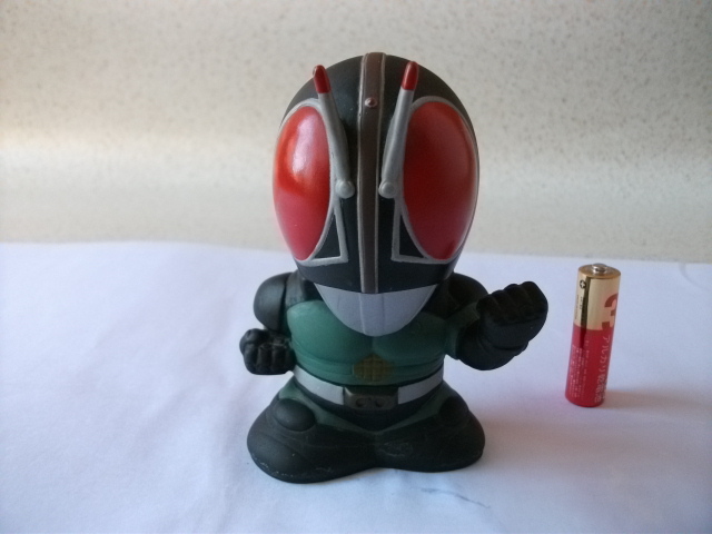 非売品 希少 レア 当時物 1999 仮面ライダーBLACK RX　貯金箱 石森プロ、東映 バンプレスト ソフビ 昭和レトロ ビンテージ _画像1