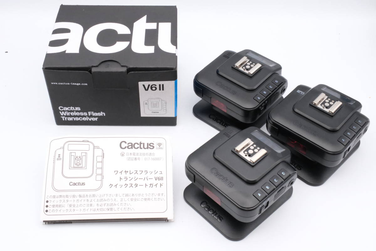 Cactus V6II Wireless Flash Transceiver 3個セット ワイヤレスフラッシュトランシーバー アクセサリ_画像1