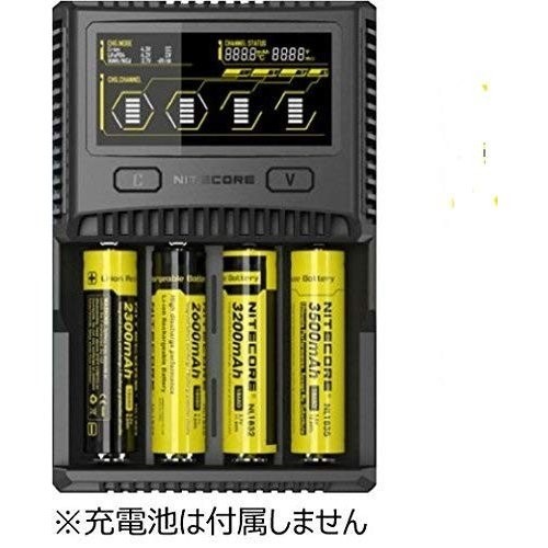 NITECORE SC4 急速 充電器［最大3Ax1 4スロット計6A 充電容量・経過時間・内部抵抗表示 単四 単三 単二 18650_画像1