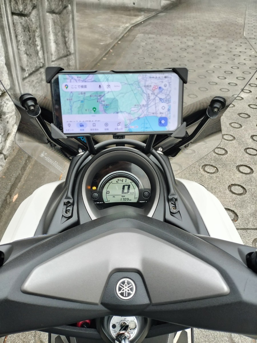 NMAX マルチステー＋スマホホルダー2個　検)ナビ　ドラレコ　グリップウォーマー　電圧計　タコメーター_画像4