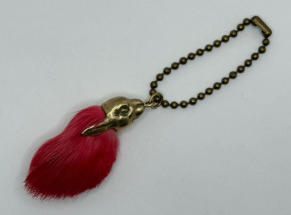 ◇真鍮◇ラビットフット キーホルダー ◇レッド◇ LUCKY RABBIT FOOT KEYCHAIN_画像1