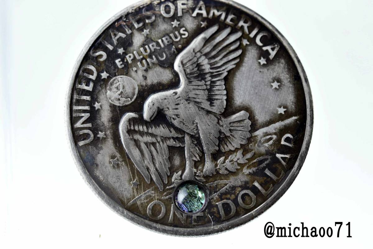 本物のvintage コインを加工した　bowtie ボウタイ　　vintage COIN ネクタイ　11518-494 　父へのプレゼント_画像2