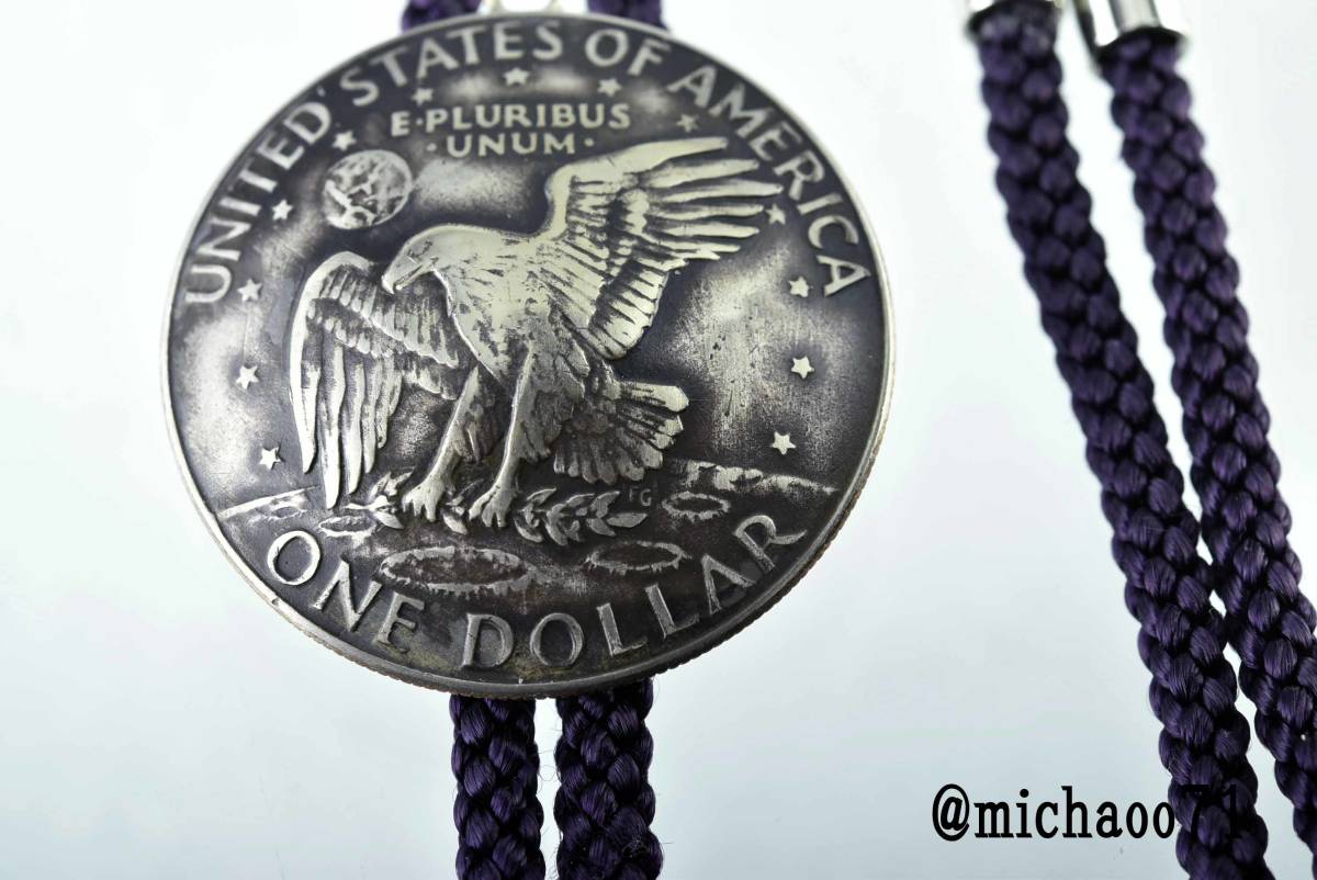 本物のvintage コインを加工した　bowtie ボウタイ　　vintage COIN ネクタイ　11532-494 　父へのプレゼント_画像1