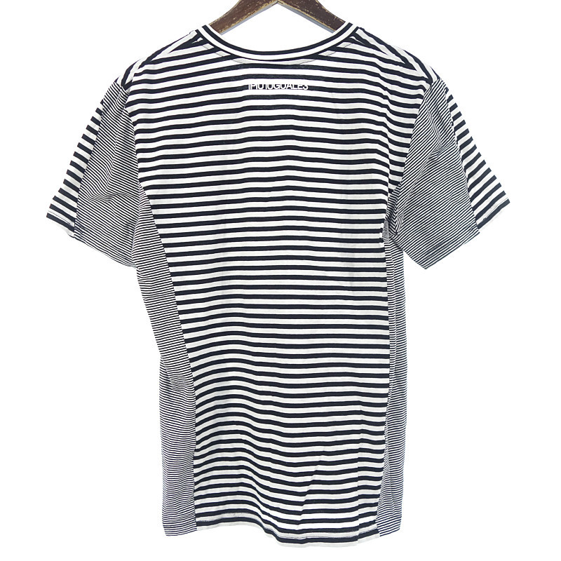 【年末年始大セール】1 PIU 1 UGUALE 3 MRT023 COT127 3D border cut ボーダー Tシャツ_画像2