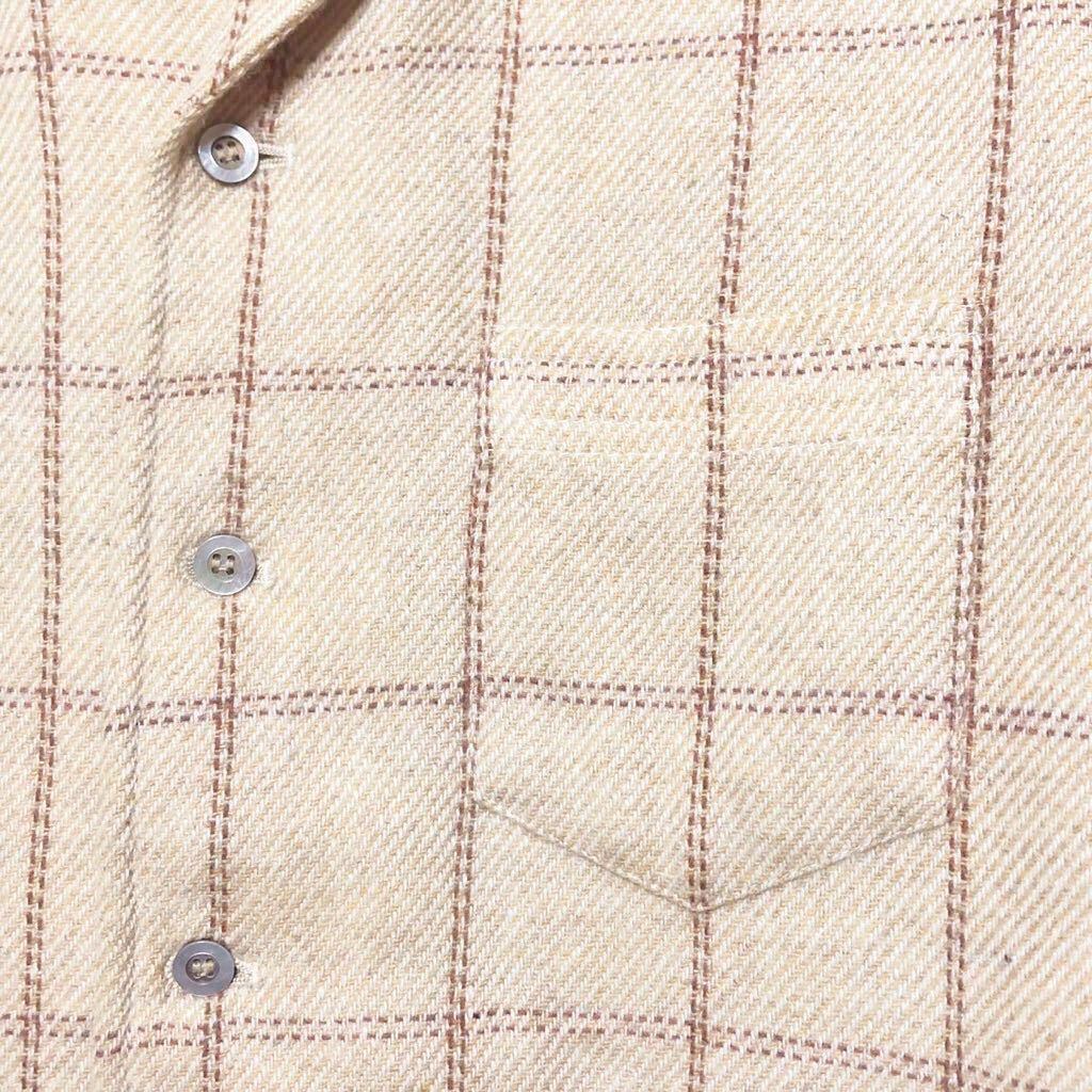 稀少 1970年代ヴィンテージ CROWN 厚手ウールシャツ Lサイズ 鬼レア ジャパビンテージ 昭和レトロ ビンテージ_画像5