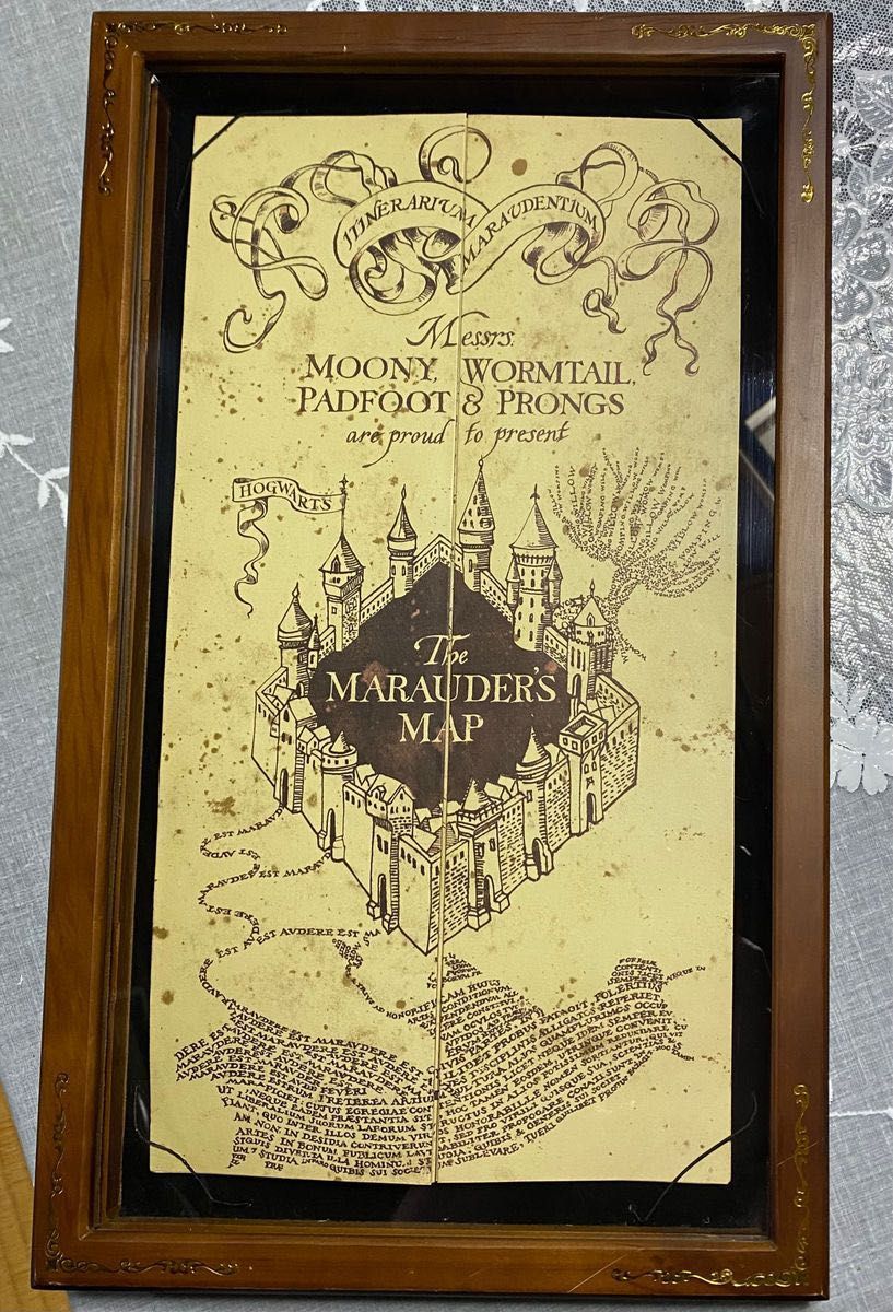 ハリーポッター忍びの地図 額入りレプリカ Marauder's Map in ハリーポッター忍びの地図 額入りレプリカ Marauder's Map in