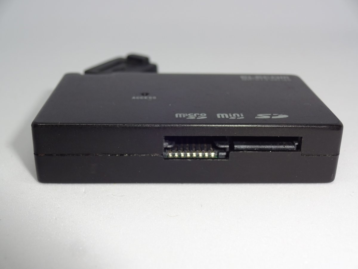 USB接続 SDカードリーダー ELECOM　MR-C13BK　アダプタ不要でminiSD・microSD読み書き可能_画像2