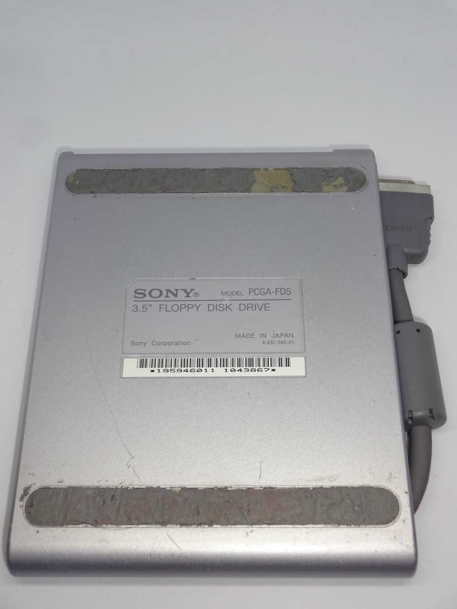 SONY 外付けフロッピーディスクドライブ PCGA-FD5 動作未確認 ジャンク ②_画像3