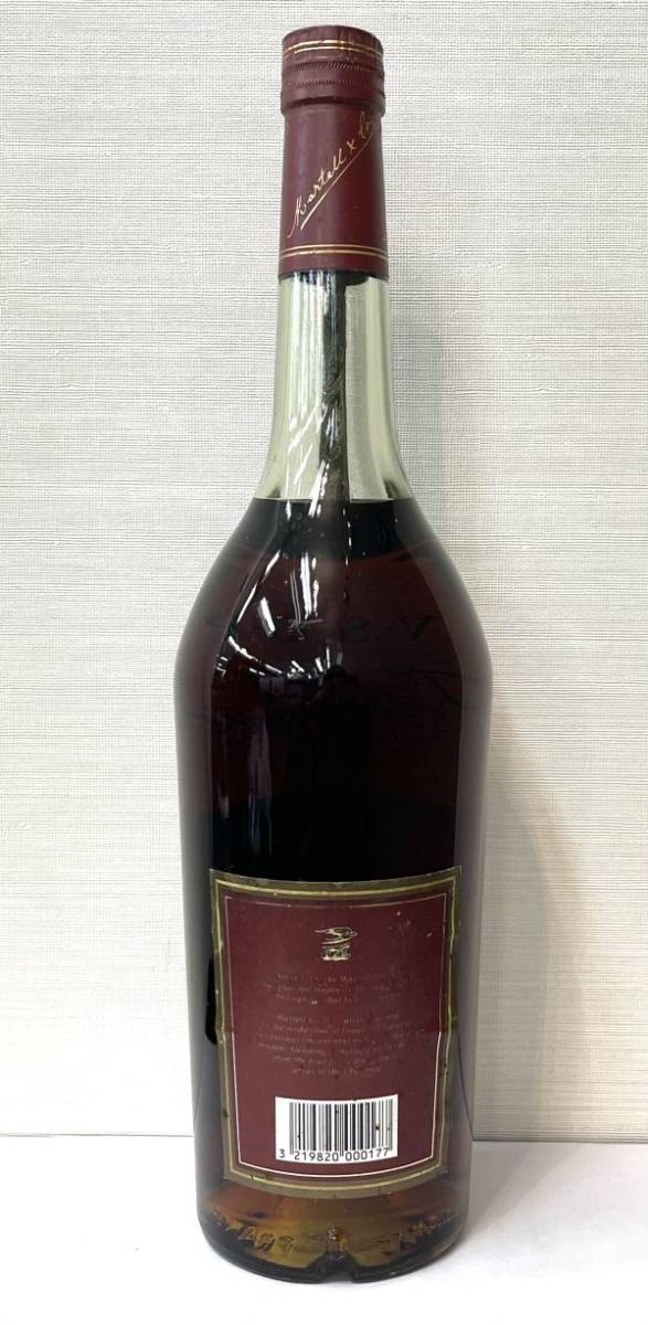 191259-352 1円～ MARTELLマーテル VSOP MEDAILLONメダイヨン 赤ラベル グリーンボトル 1000ml 40％ 同梱不可_画像2