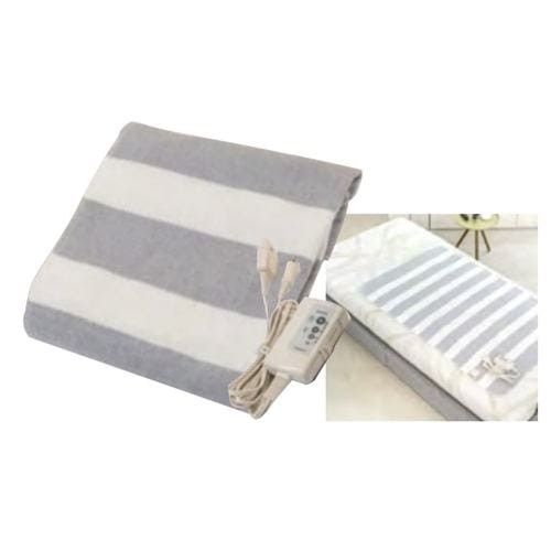 電気敷毛布 グレーボーダー 130×80cm あったか電気毛布 ダニ退治 電気敷毛布 グレーボーダー 130×80cm あったか電気毛布 ダニ退治
