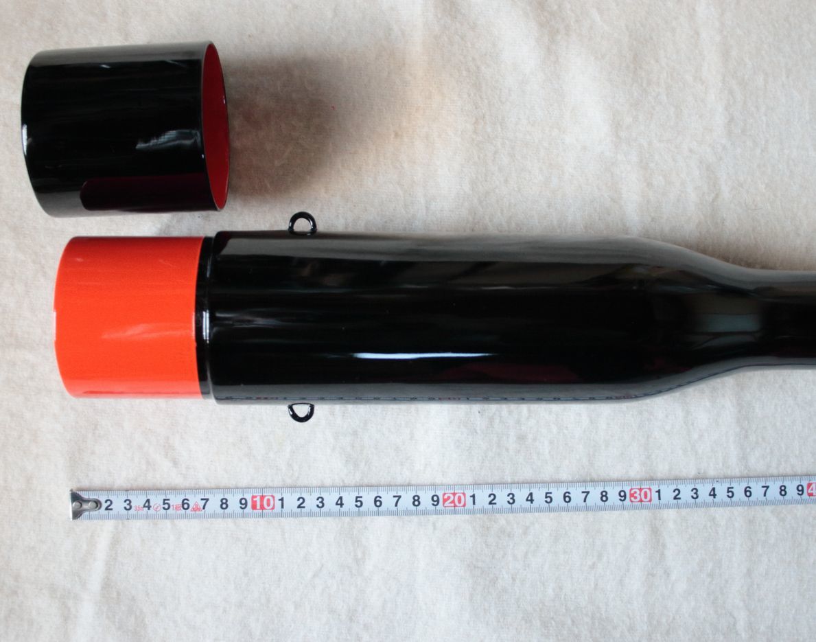 弓道　矢筒(太め）　黑－朱　手作り　長さが103cmまでの矢が収納できます_画像3