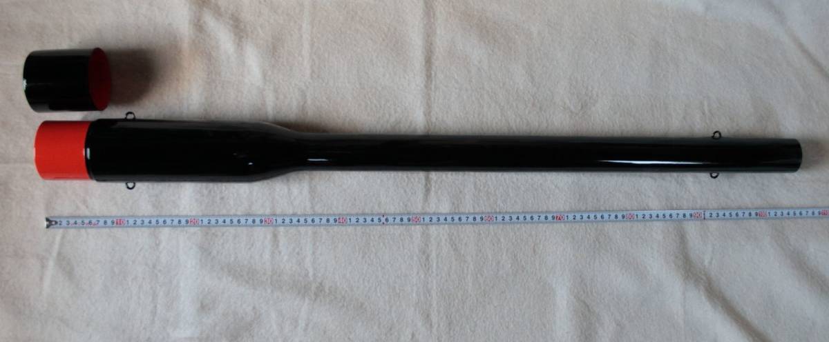 弓道　矢筒(太め）　黑－朱　手作り　長さが103cmまでの矢が収納できます_画像2