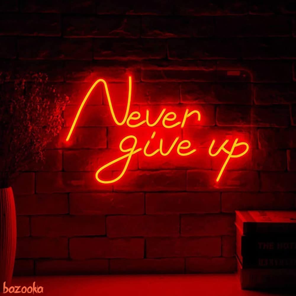 ネオンサイン Never Give Up アメリカンスタイル LEDサイン ネオンサイン Never Give Up アメリカンスタイル LEDサイン