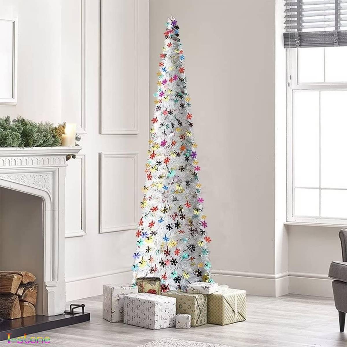  Christmas 150cm molding Christmas tree folding Kirakira molding pop up slim . presence eminent white color party atmosphere making 