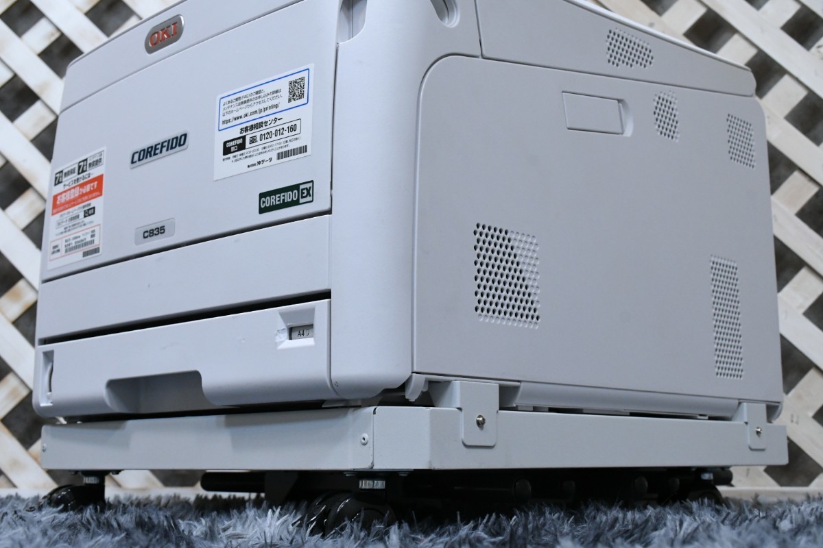 PL3HK47 沖電気工業 OKI C835 カラーレーザー LEDプリンタ A3対応 両面印刷 COREFIDO 2020年製 業務用 印刷機 動作確認済み_画像8