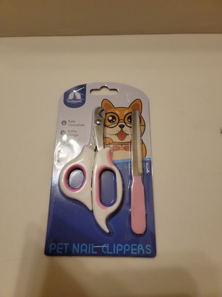 【ペットケア3点セット ピンク】 ブラシ 爪切り やすり 犬 猫