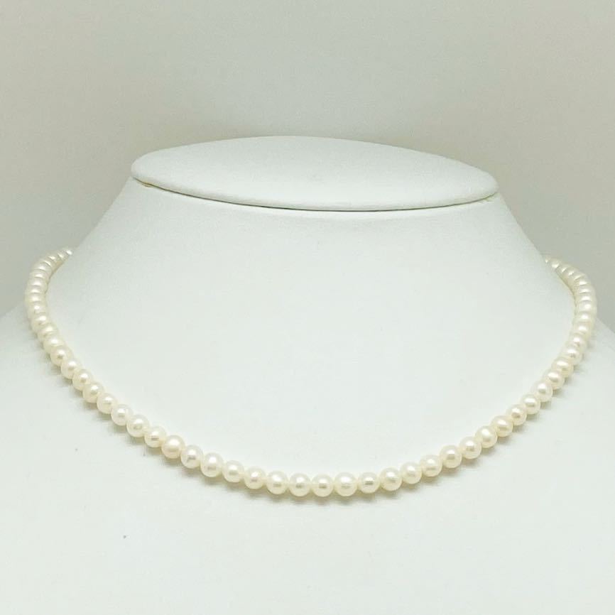 ベビーパール!!［アコヤ本真珠ネックレス］D 重量約12.9g 約4-5mm珠 パール pearl necklace jewelry accessory silver シルバー DA0/DE0_画像3