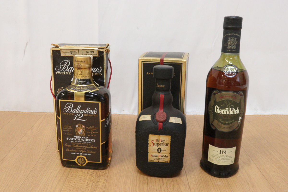 【ト足】 未開栓 バランタイン 12年 ベリーオールド ウイスキー OLD Parr Superior Glenfiddich グレンフィディック 18年 CC000CAA3T_画像1