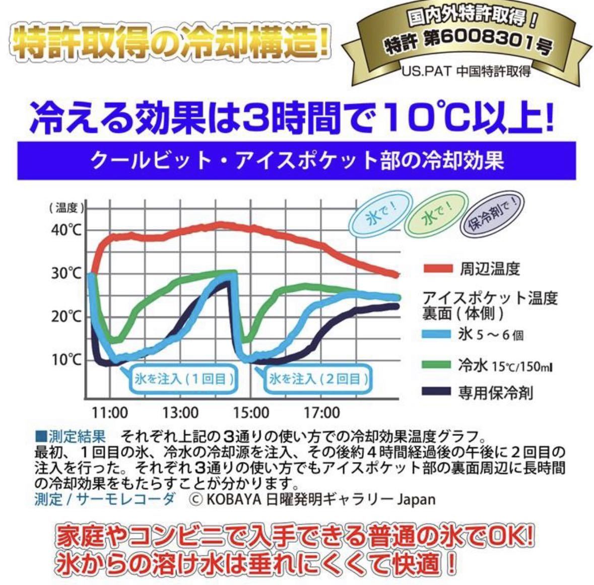 氷で！ 保冷剤で！首 冷却 クールビット アイス ポケット ネッククーラー coolbit 熱中症に　冷却グッズ　冬はホッカイロを入れて暖かく