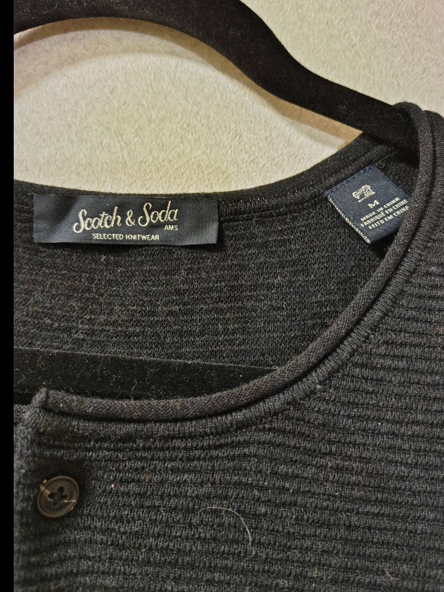 1円スタート【美品/保管品】SCOTCH＆SODA　スコッチ&ソーダ　カシミア混　ニットセーター　ブラック　表記サイズM_画像5