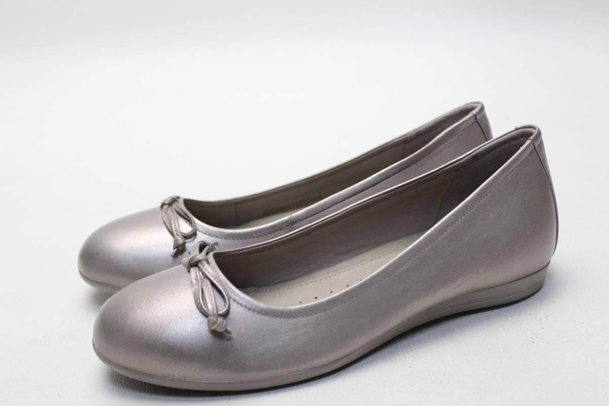25# new goods!ecco eko - original leather ribbon ballet shoes (35)