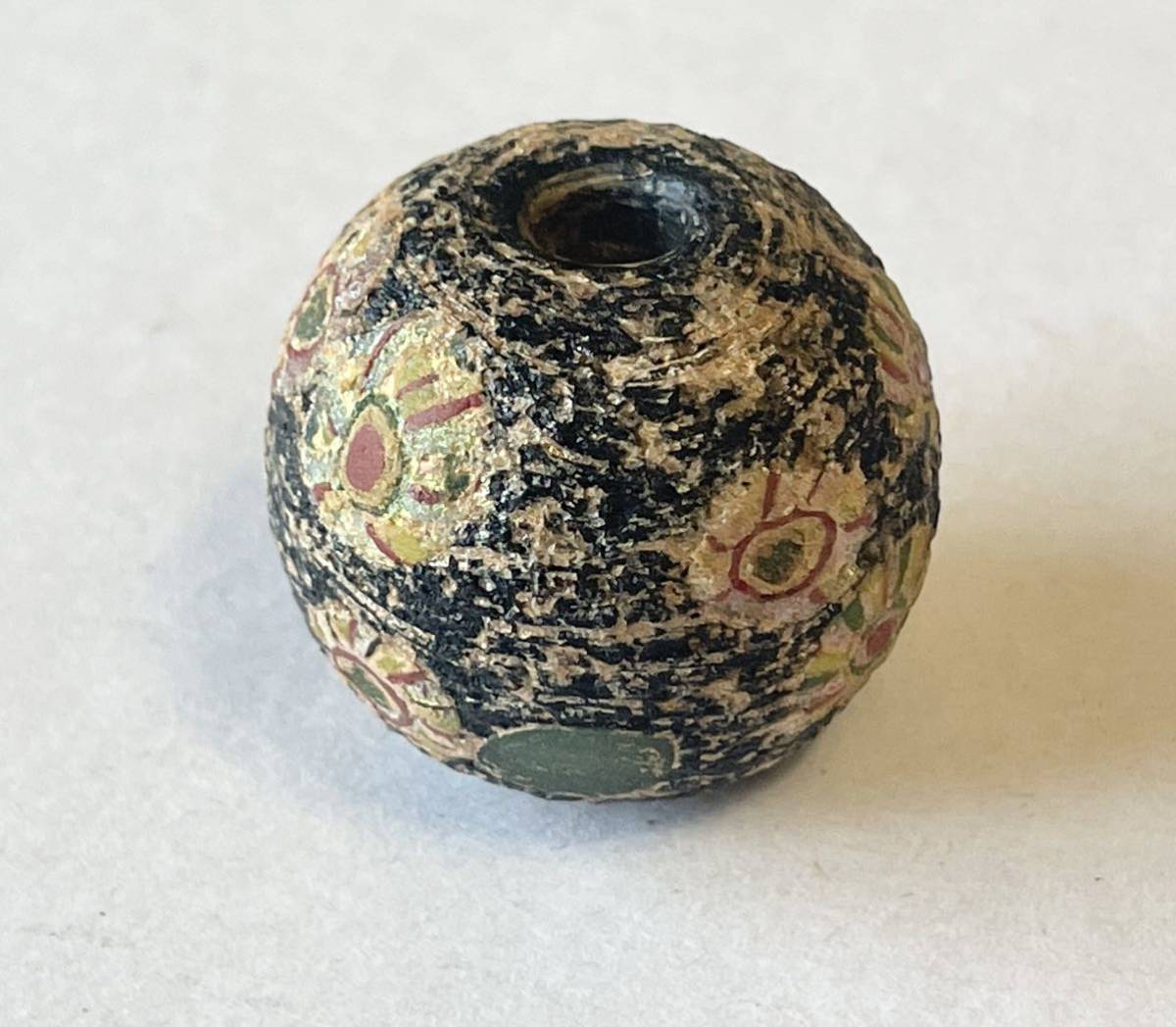 Glass Mosaic Bead North-Central Europe c.1st century-5th century H.2.2cm D.2.6cm F_画像6