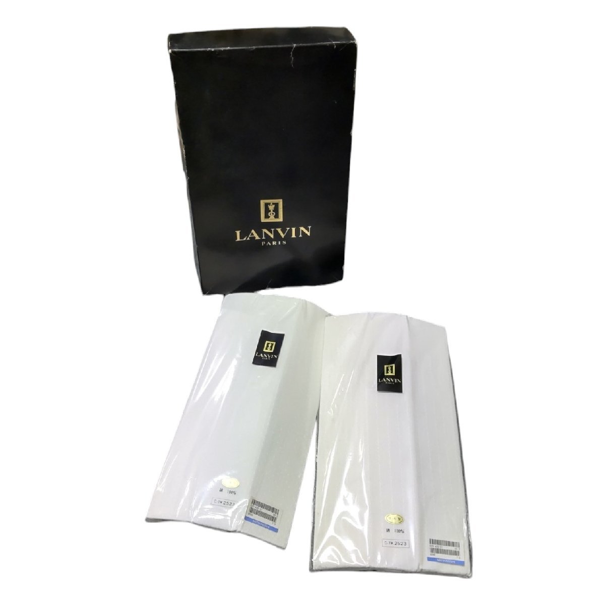 【未使用】オーダーワイシャツ 仕立て LANVIN ランバン 白 ホワイト 綿100% E54957RK_画像1