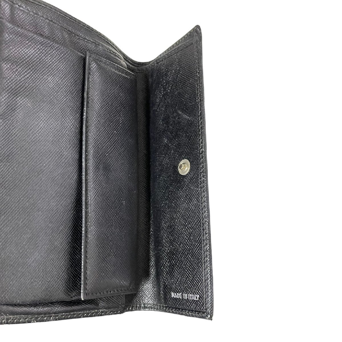【中古品】PRADA プラダ 二つ折り財布 M510 ブラック ナイロンレザー メンズ財布 箱無 本体のみ L54732RK_画像5