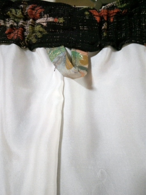 パンツ シルク 小紋 中古品 着物 リメイクの画像5