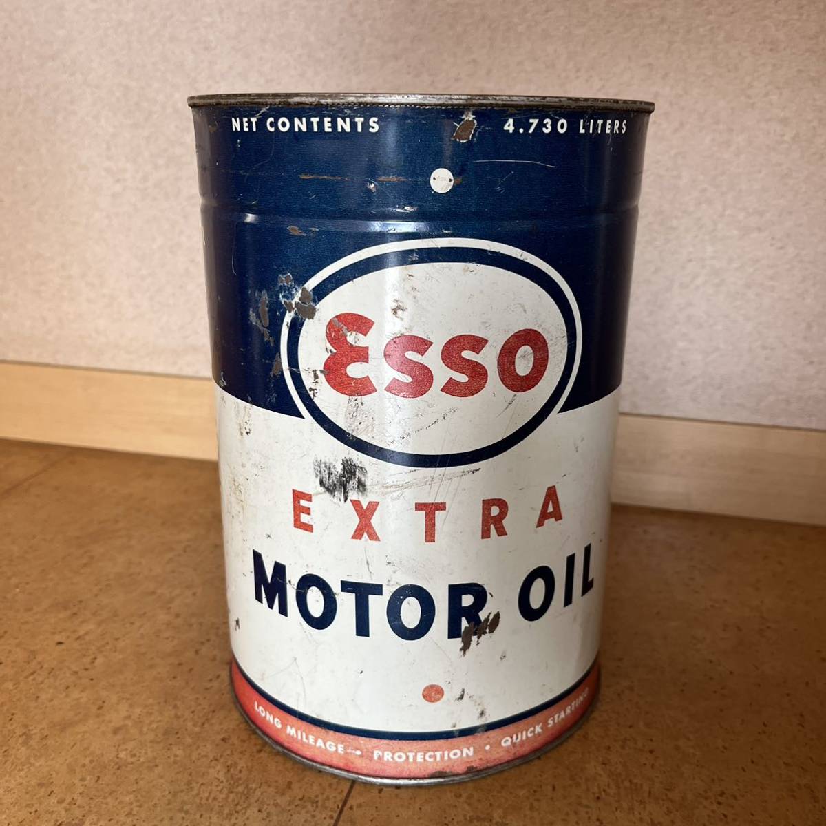 エッソ ヴィンテージ オイル缶 / Esso Extra Motor Oil Vintage_画像1