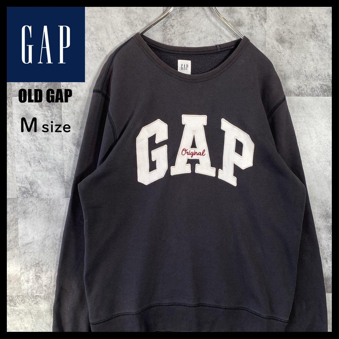 USED】希少 OLD GAP オールド ギャップ ビッグロゴ スウェット