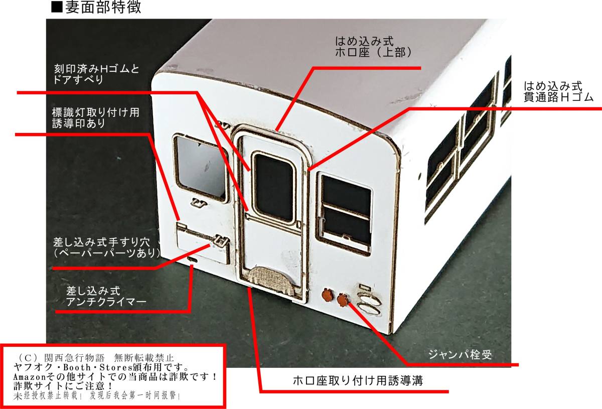 【国鉄】キハ36系（トイレなし） 通勤型気動車（第二弾） 硬質ペーパーキット ディーゼルカー（ レーザー加工・カット済み）床板別売り_画像3